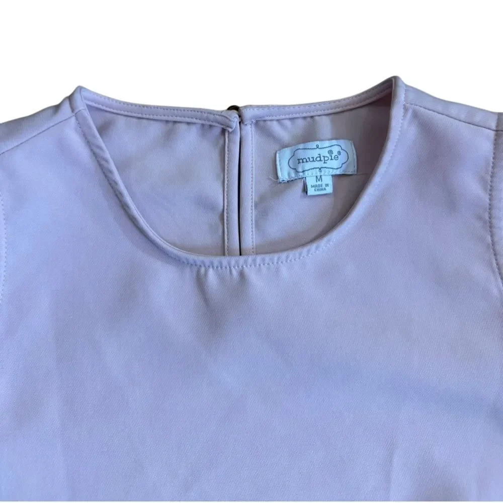 Mud Pie Women's Birdie Ruffle Cold Shoulder Dress in Pink Size Medium - Picture 9 of 9